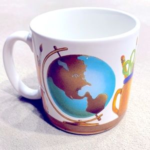 Vintage 1995 Potpourri Designs Ceramic Teacher Coffee Mug by Denny Burkhart Cup!